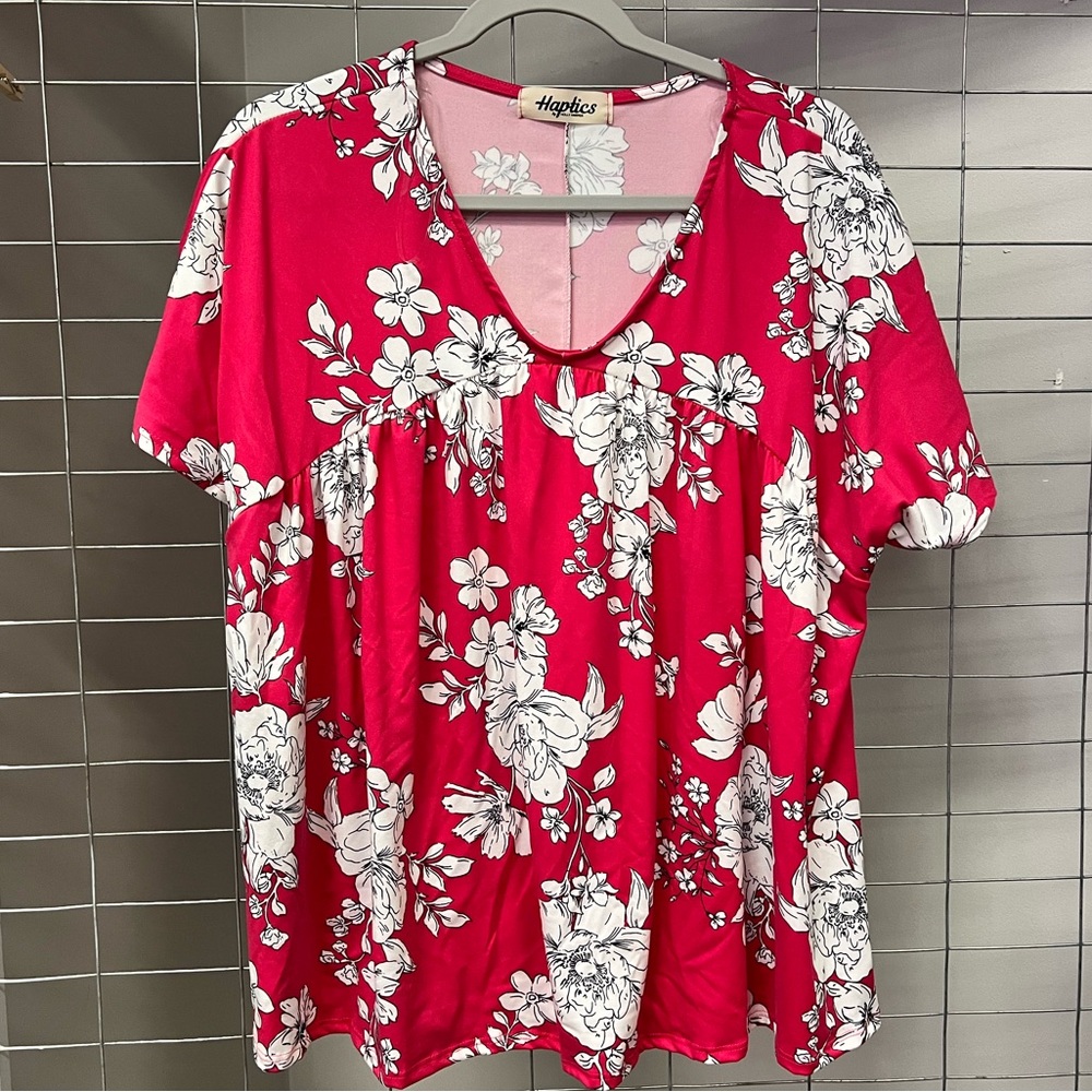 Floral V-Neck